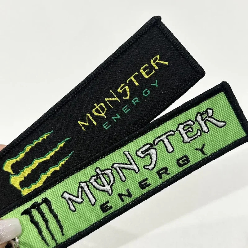 Monster Energy Keychain Modified Motorcycle Double-sided Embroidery ...