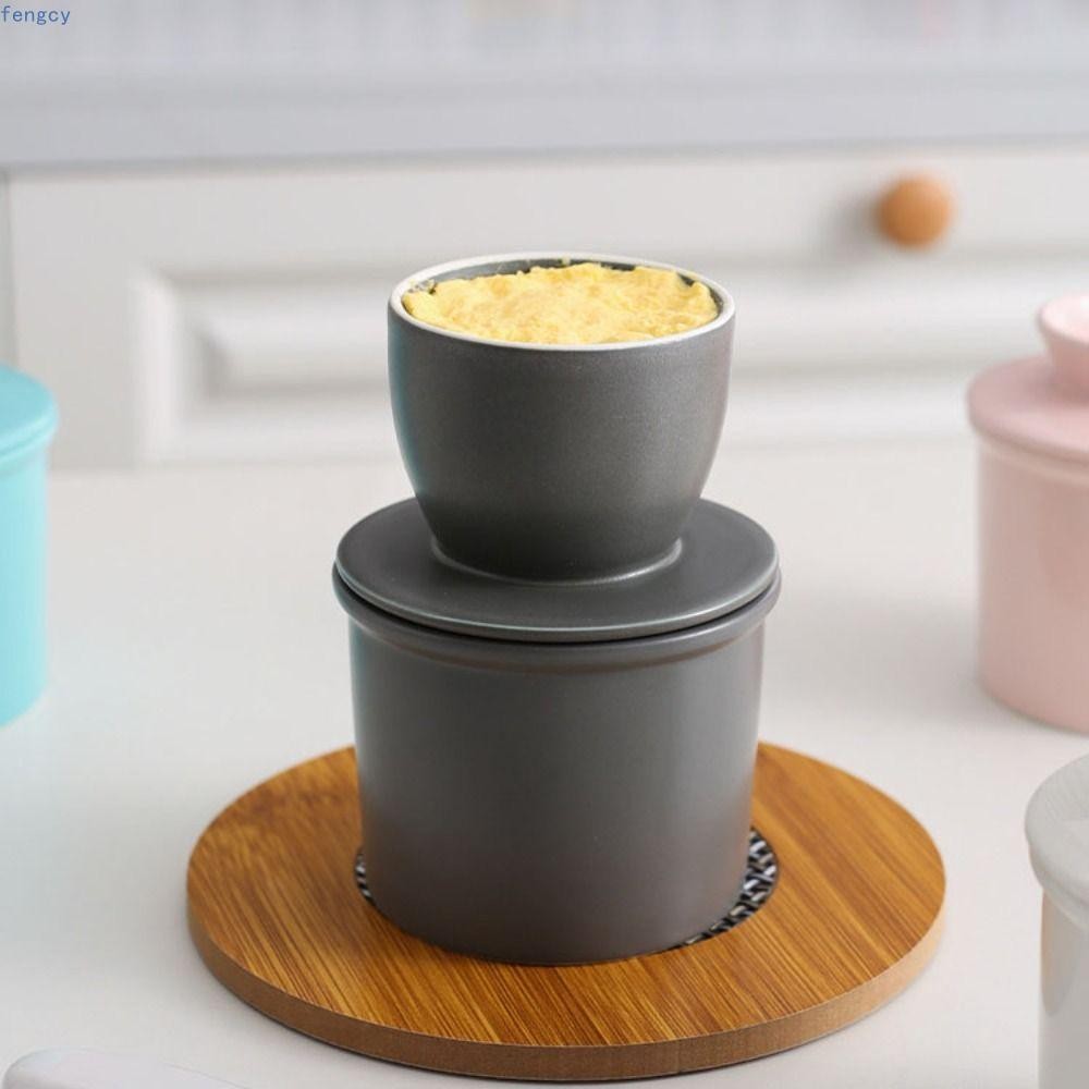 FENGCY Butter Cup, Ceramic Sealed Butter Storage Container, Cheese Box ...