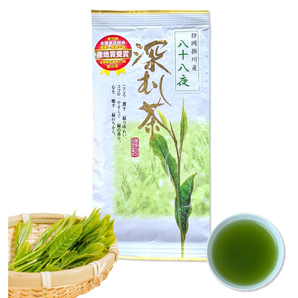 Shizuoka Kakegawa Tea New Tea Deep-Steamed Tea [Eighty-Eight Nights ...