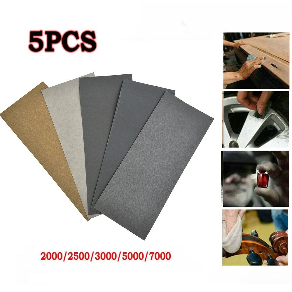 Sandpaper Assortment Grit 2000 2500 3000 5000 7000 5pcs for Wet and Dry ...
