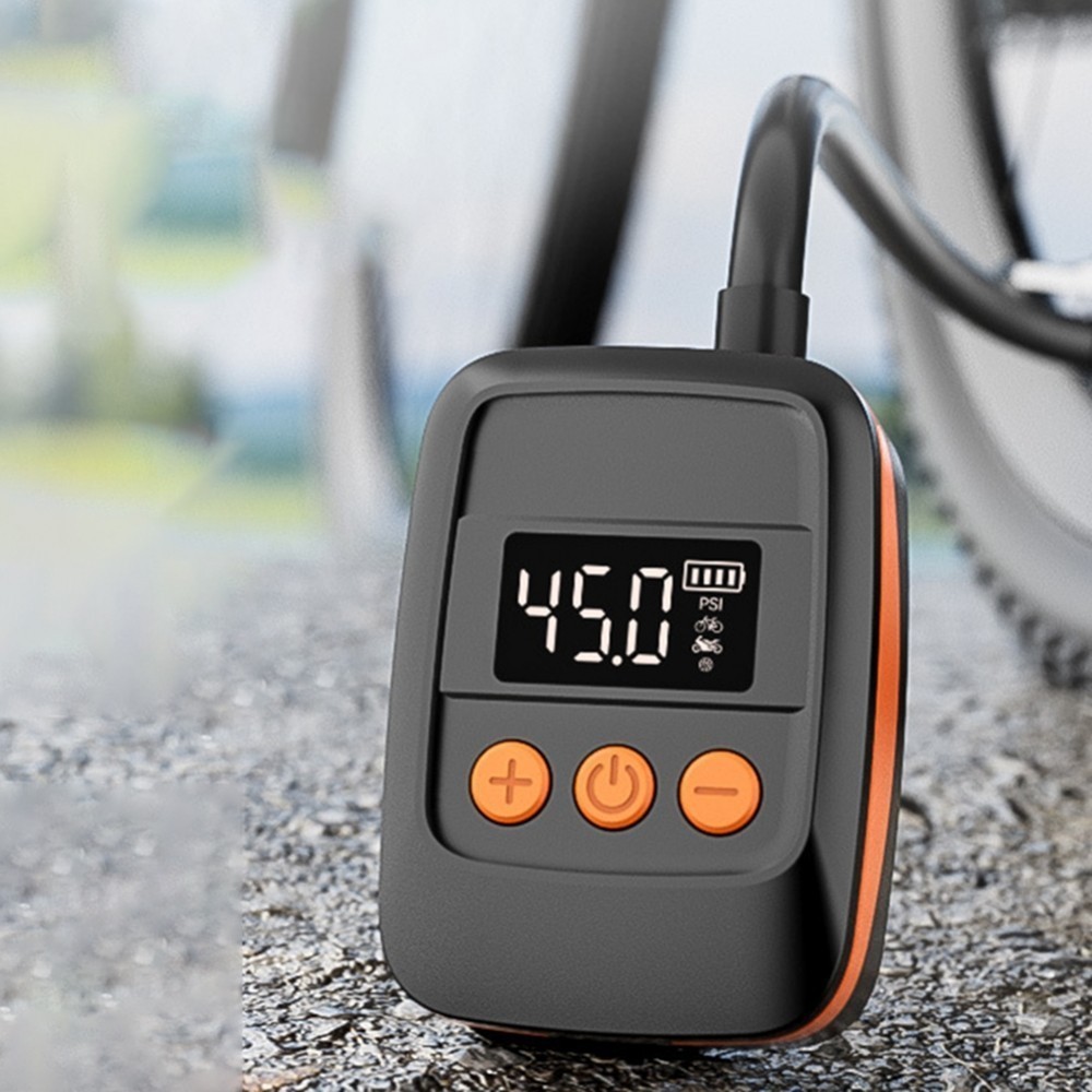 Mini Electric Bike Tire Inflator Compact Design with Built In Gauge ...