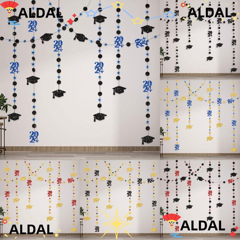 ALDAL Graduation Garlands Streamer, 2024 Glitter Paper Graduation Party ...