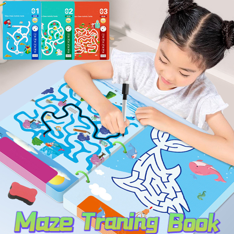 3 Stages Children's Maze Training Book Whole-brain Potential ...