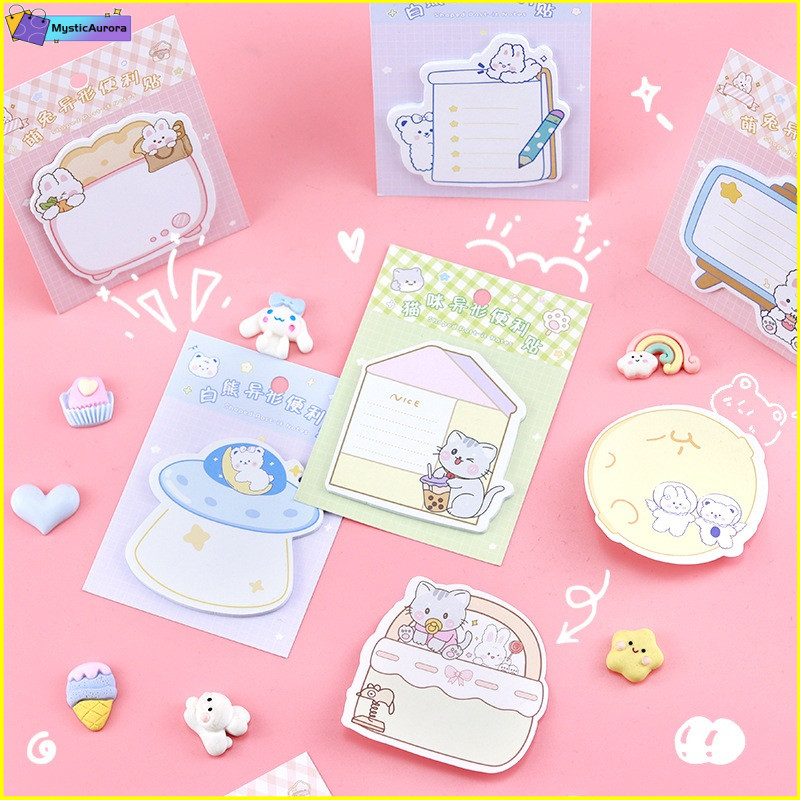 【⭐MA】Creative Cartoon Special-shaped Post-it Note Student Sticky Notes ...