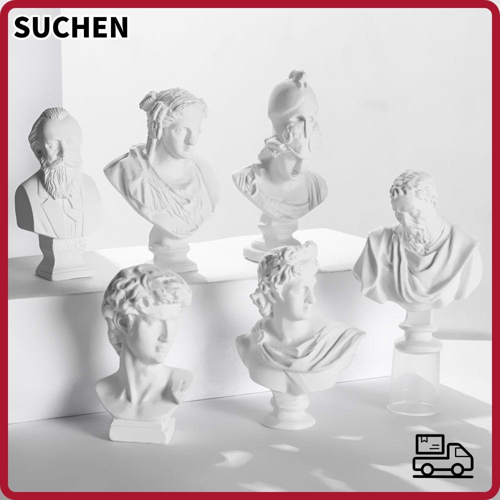 SUCHEN Nordic Plaster Statue Famous Sculpture Mini Gypsum Bust ...