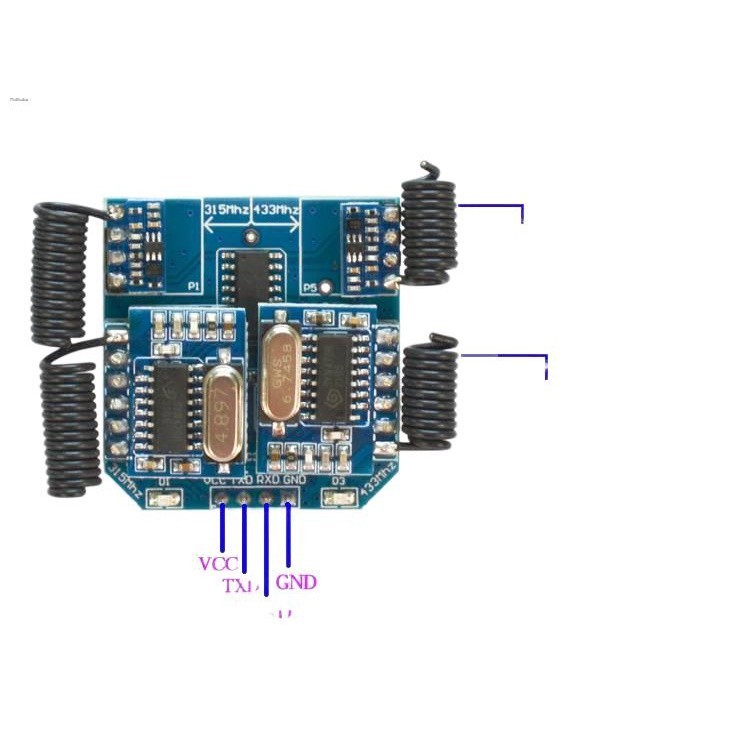 Dual frequency RF codec module 315/433 wireless remote control switch ...