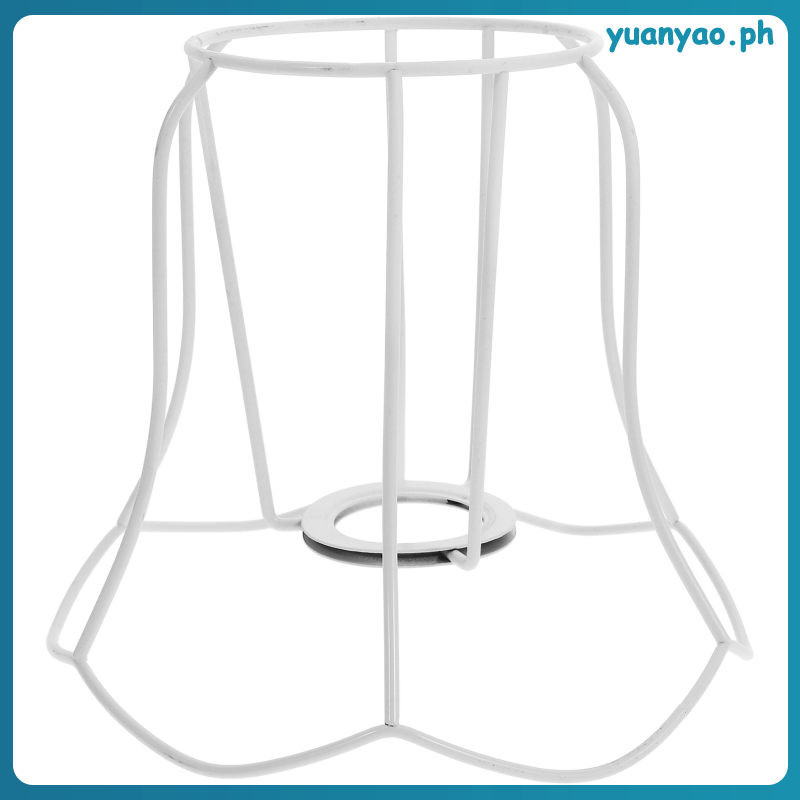Tofficu Sturdy Iron Wire Lampshade Frame Vintage Bulb Guard European Crystal Lamp Stand Diy Lamp Shade Frame