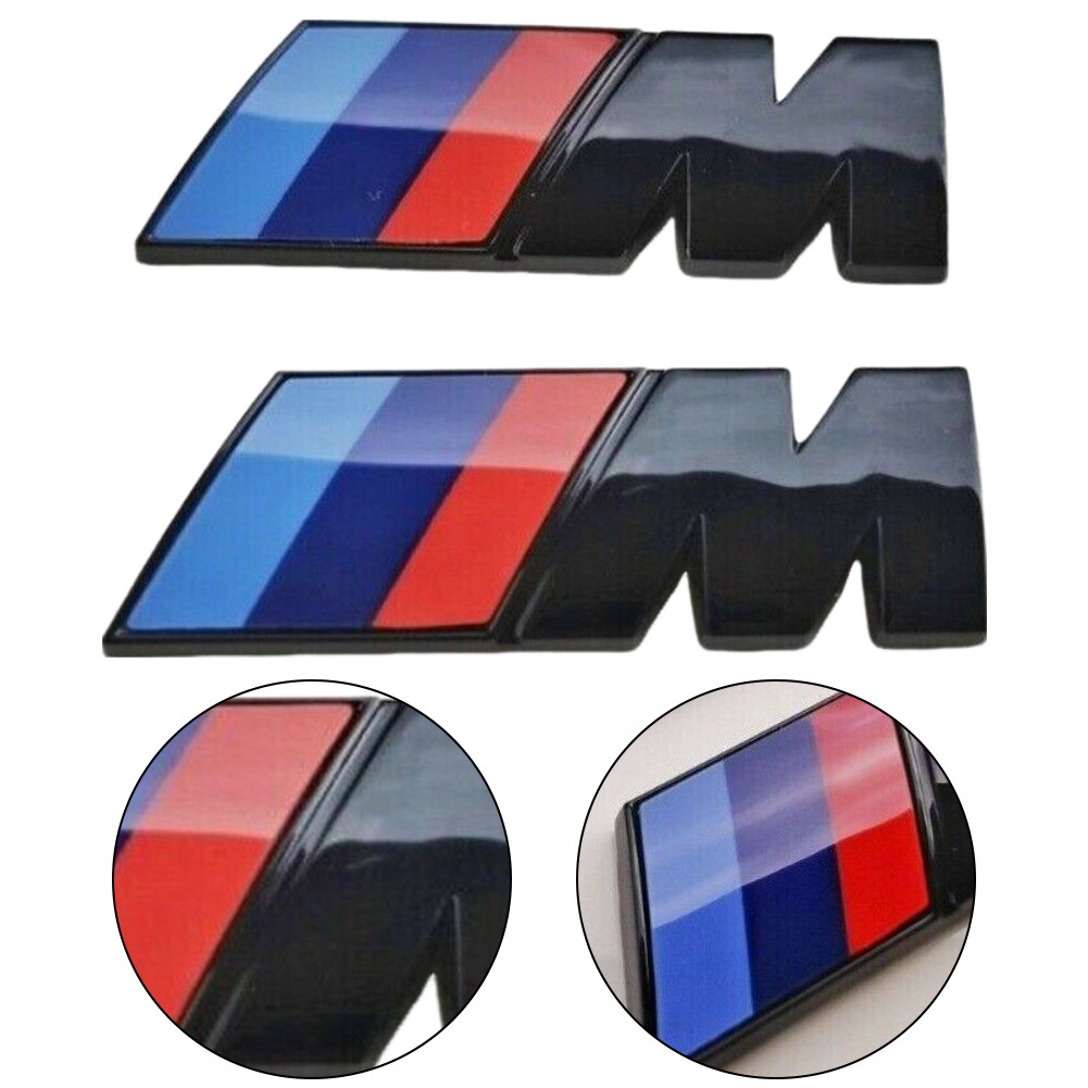 2 4PCS Side Wing Fender Badge Gloss Black Side Wing Badge Emblem Badge 