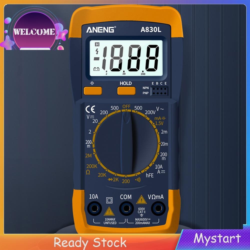 A830L Digital Multimeter Amper Gauge LCD Voltmeter Ammeter Measuring ...