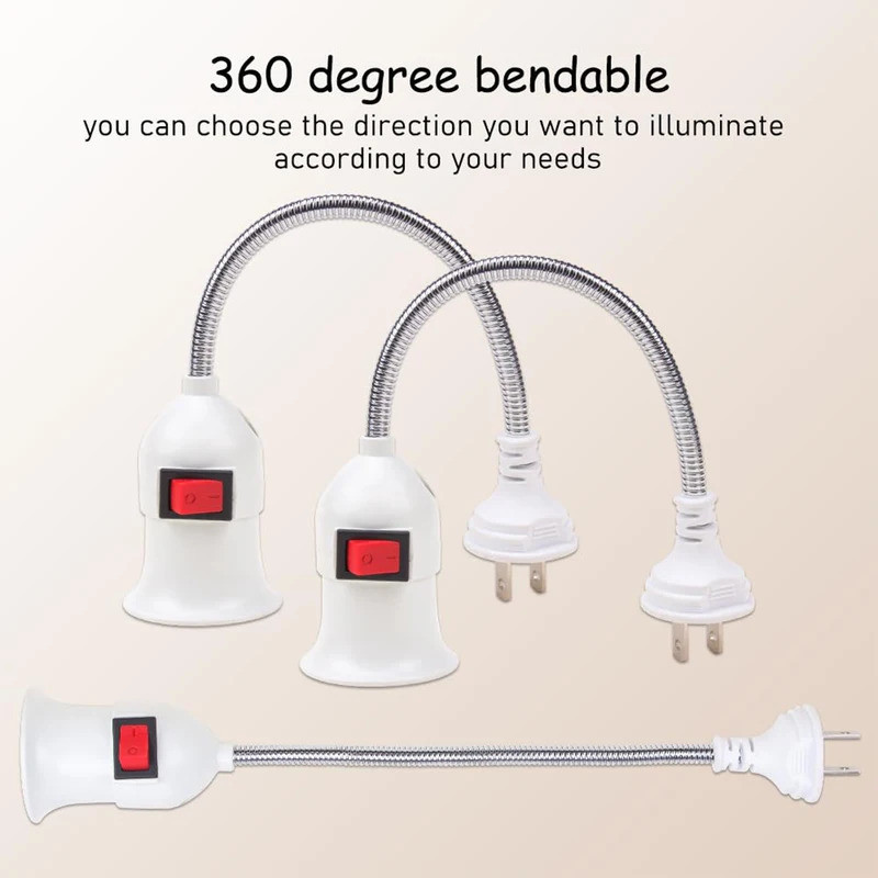 E27 Lamp Base Flexible Bend Mobile Test Light Socket Light Adapter Plug ...