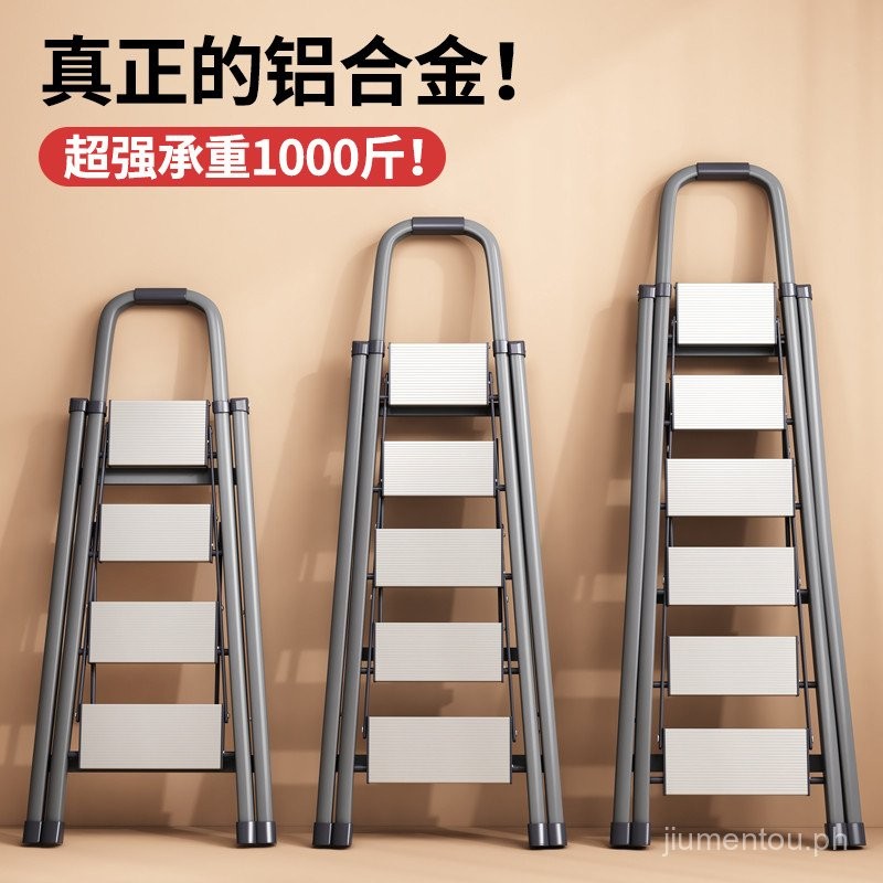 Aluminum Alloy Ladder Household Folding Telescopic A-Frame Ladder ...