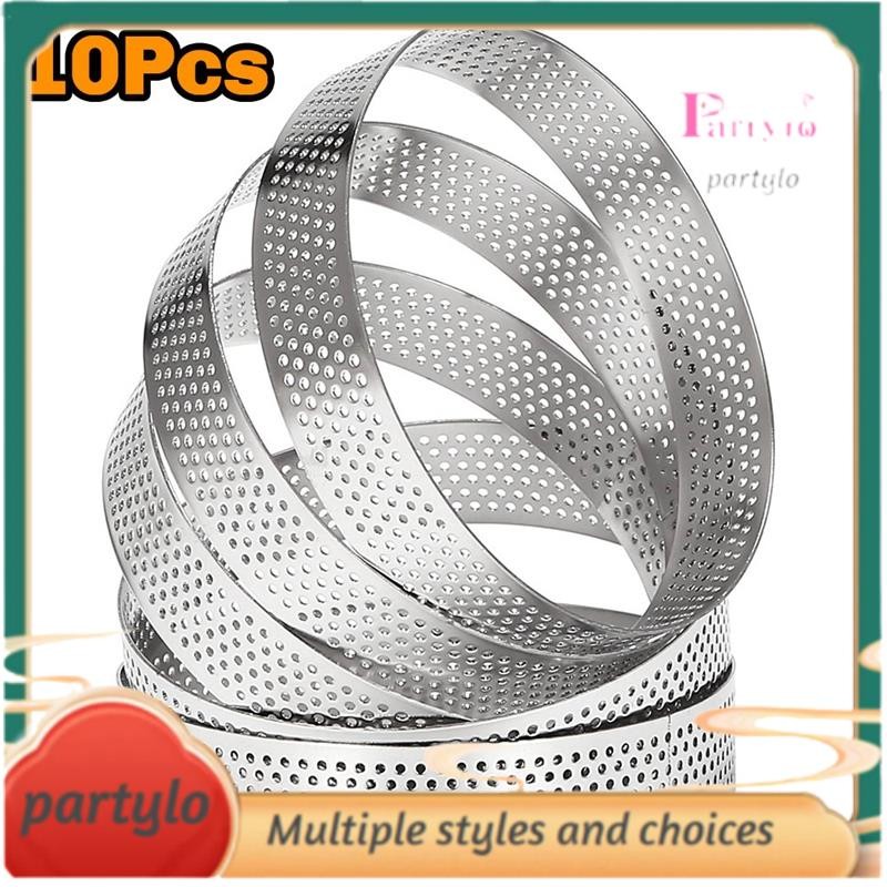 【Fast delivery】Master Baking 10Pcs Set of 10cm Circular Tart Rings with ...