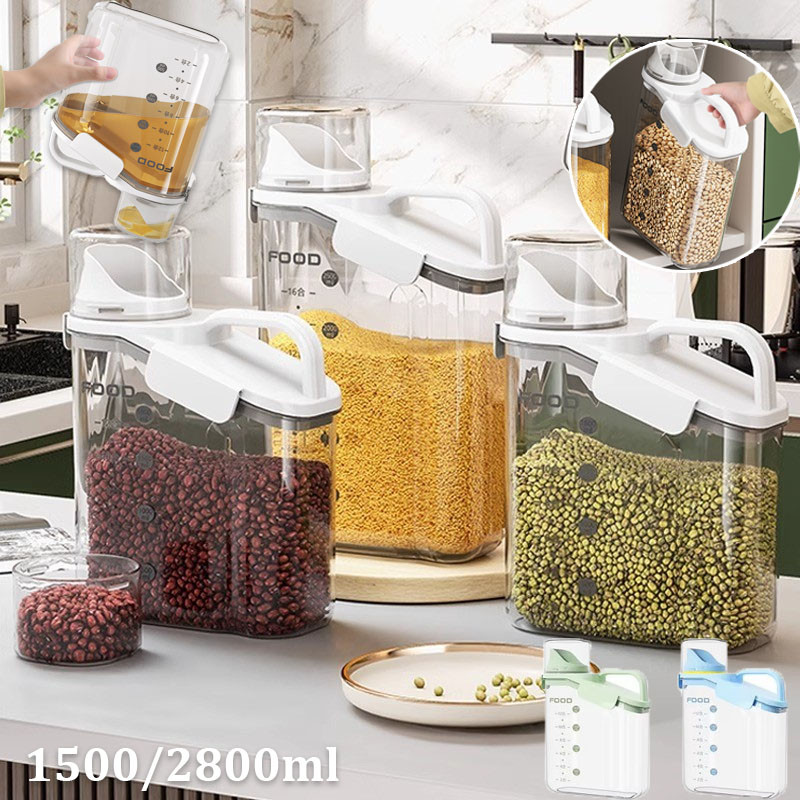 Food Storage Box Sealed Container Dispenser Nut Cereal Tupperware ...