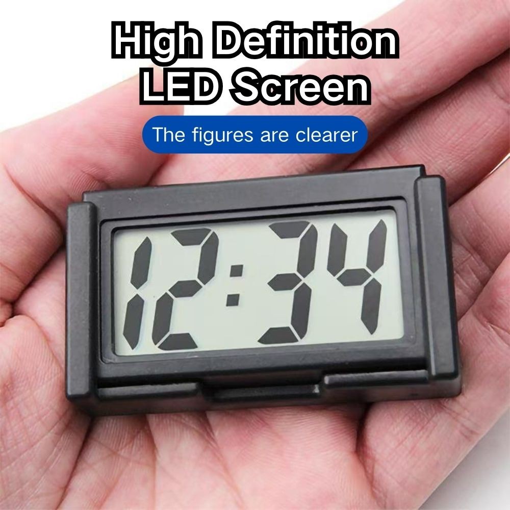 D Mini Car Clock Time Bracket Vehicle Electronic Digital Clock Base ...