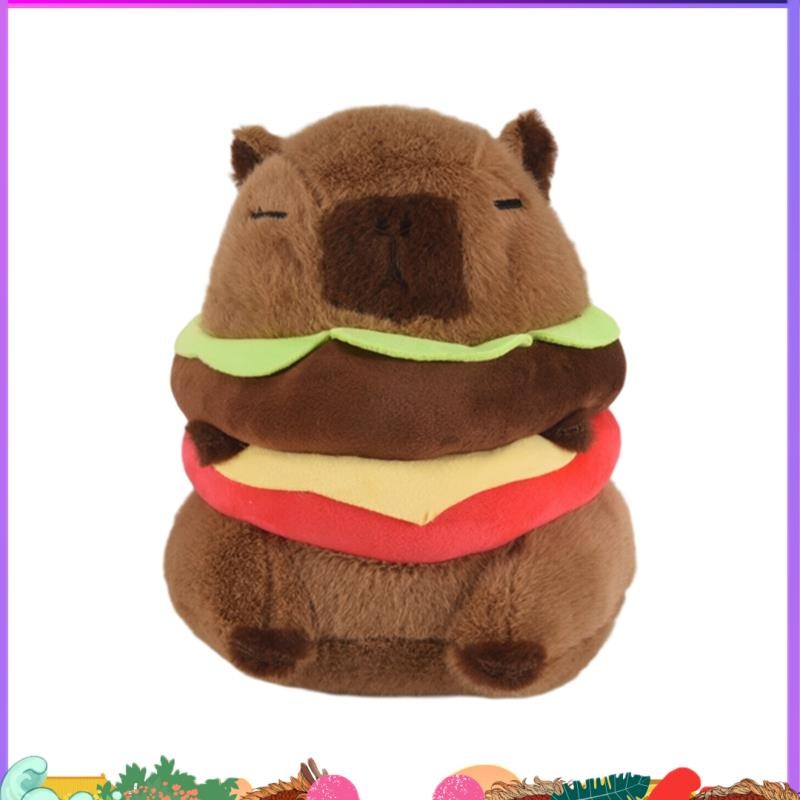 1 PCS Realistic Capybara Burger Plush, Cute Capybara Stuffed Animal ...
