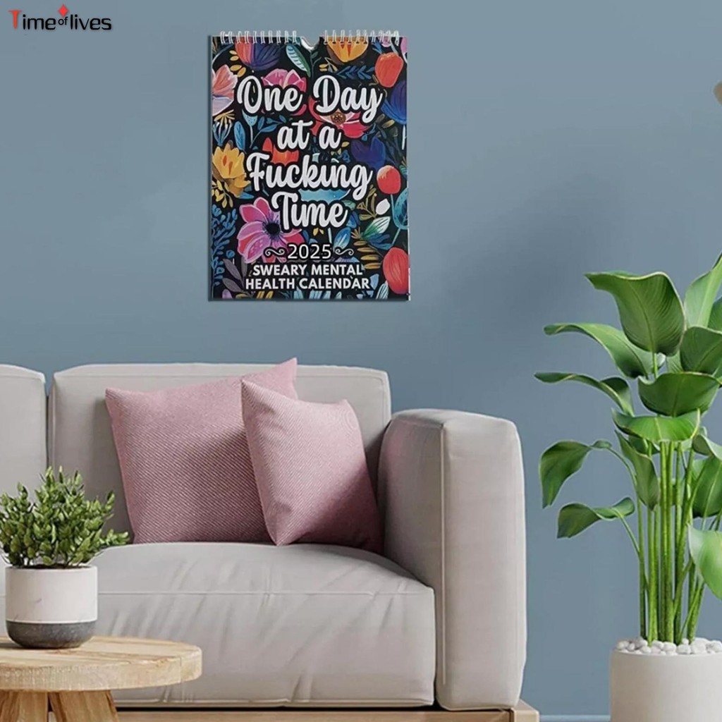 2025 Funny Mental Health Calendar With Sweary Affirmations Monthly