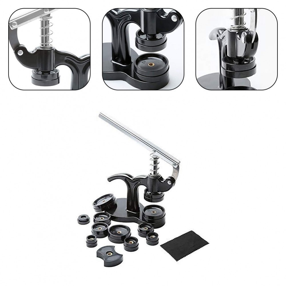 Black Watch Press Tool Set with 12 Dies for Repairing Snap Back Watches ...