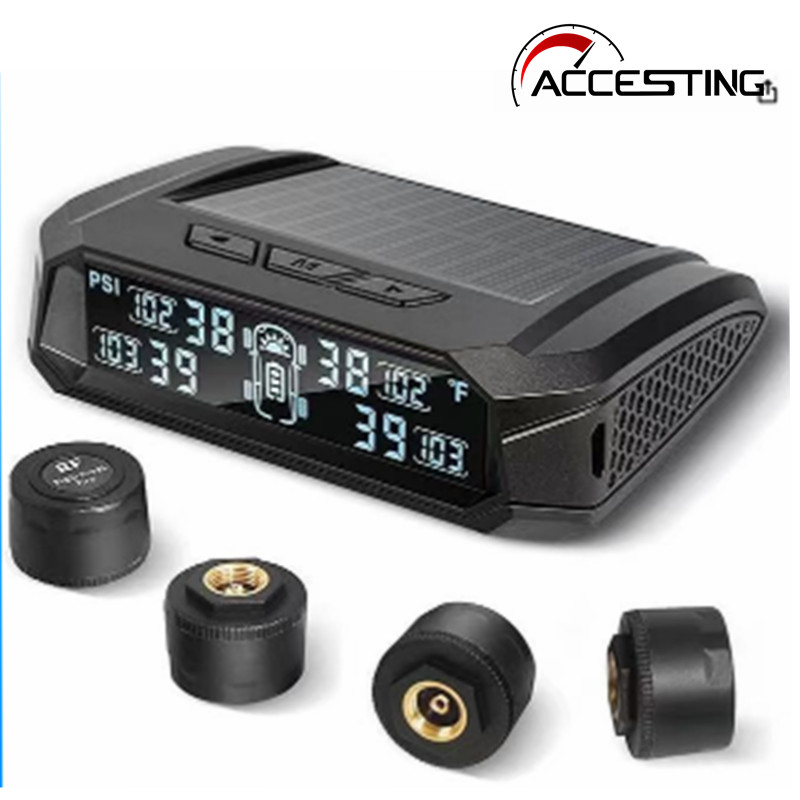 NEW Universal TPMS Car Tire Pressure Alarm Monitor System 4 Sensors ...