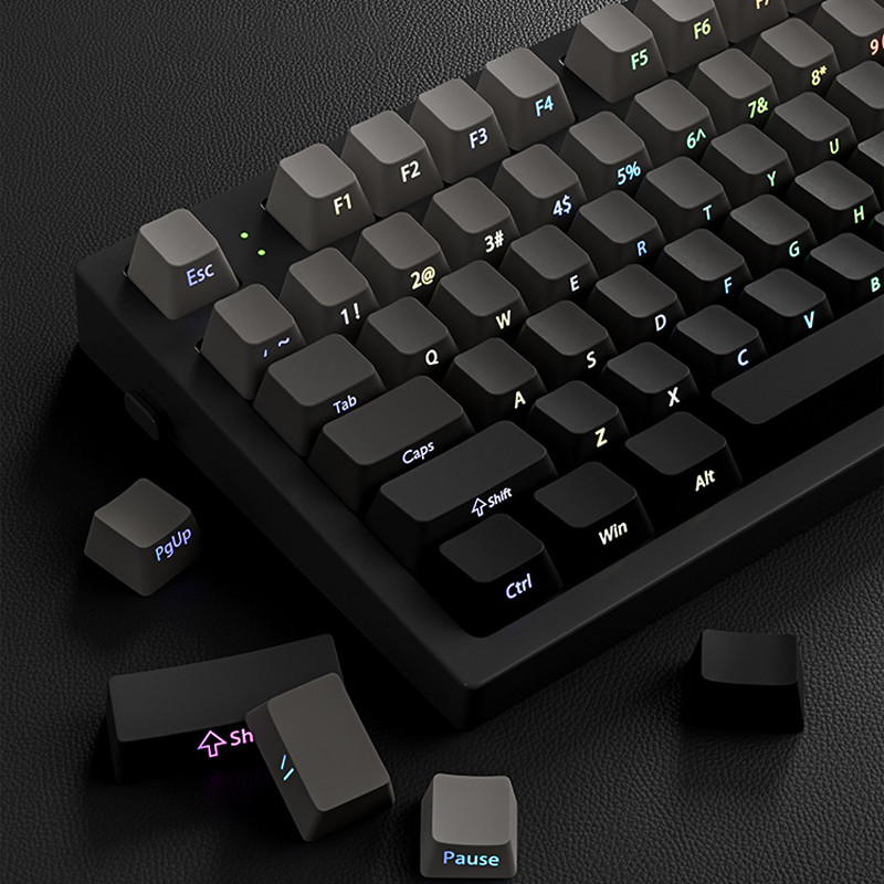 Gray Side Printed PBT Keycaps OEM Profile Double Shot RGB Backlit ...
