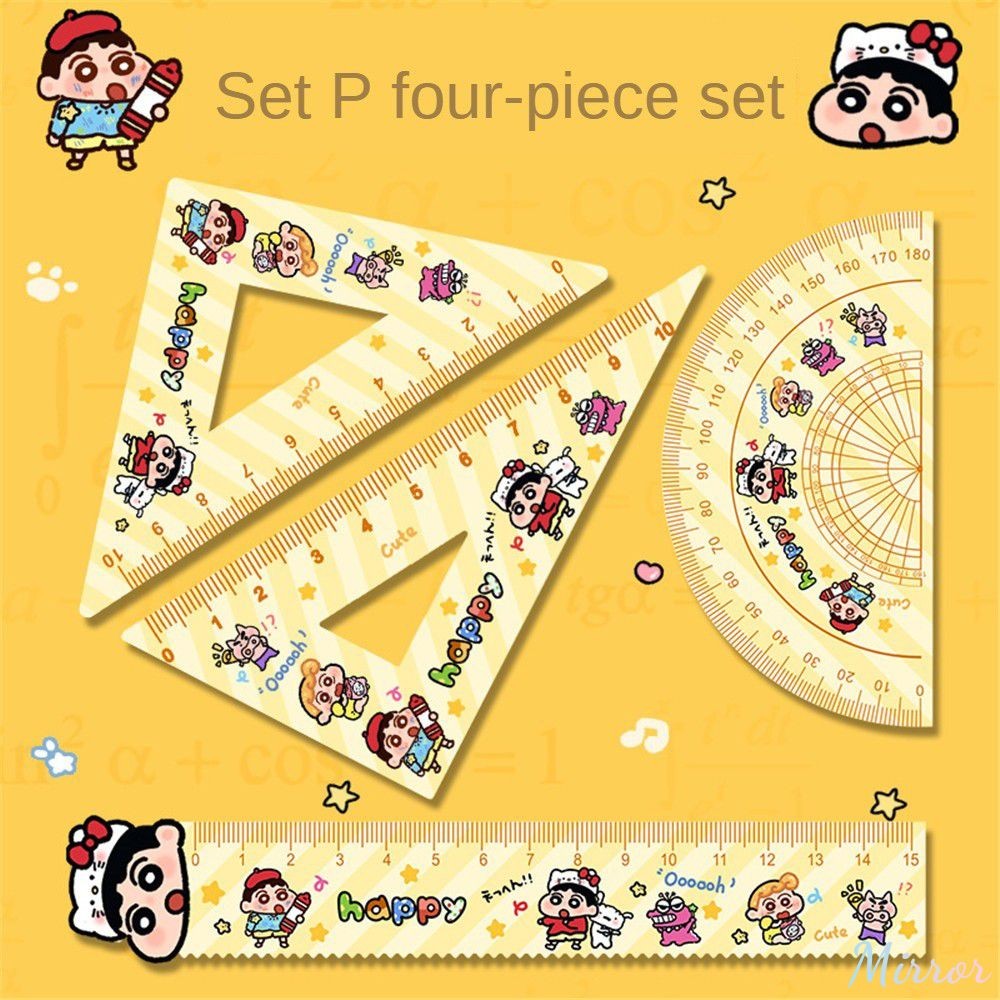 Acrylic Crayon Shin-chan Set Rulers Drawing Tools Office Supplies ...