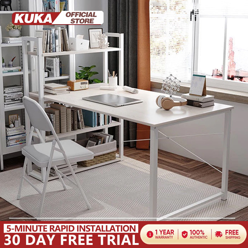 Study Table with Shelf Computer Table with Rack Writing Desk Office ...