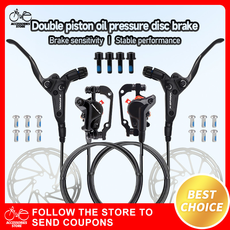 1 Pair MT200 Brake MTB Bicycle Hydraulic Disc Brake 160mm Rotor Oil ...