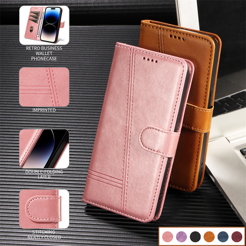 Coque Fine En Cuir Pour Google Pixel 6/7/8/9 - Avec Portes Cartes - 2 En 1