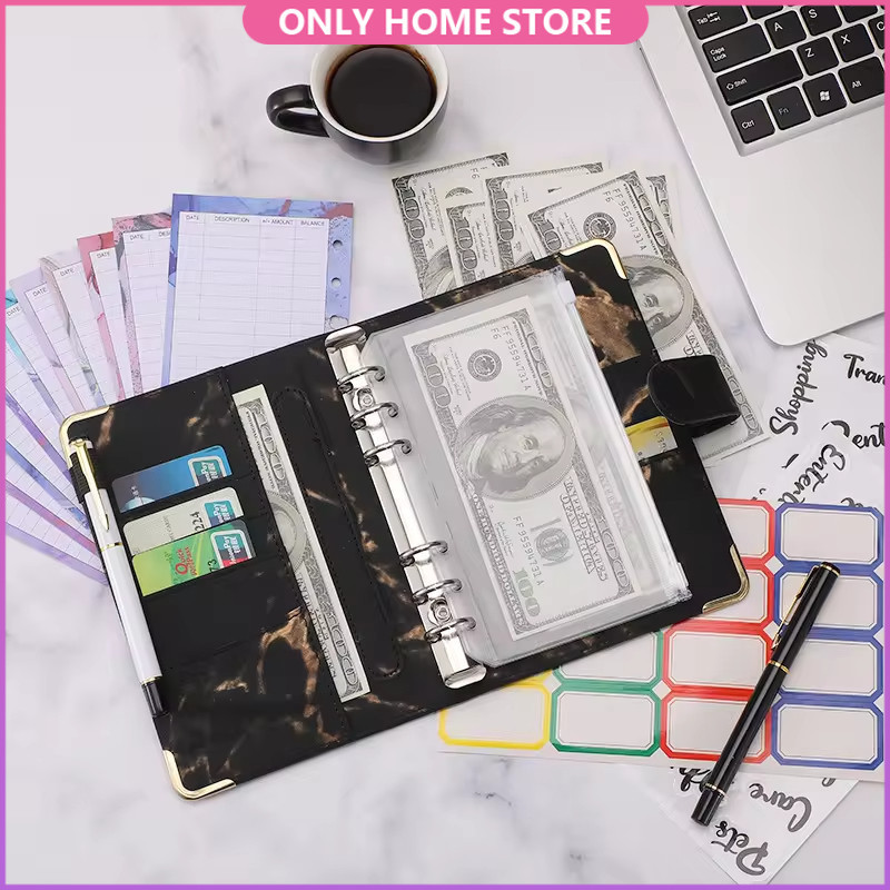 A6 Zippered Money Organizer & Budget Planner Binder with Savings Wallet ...