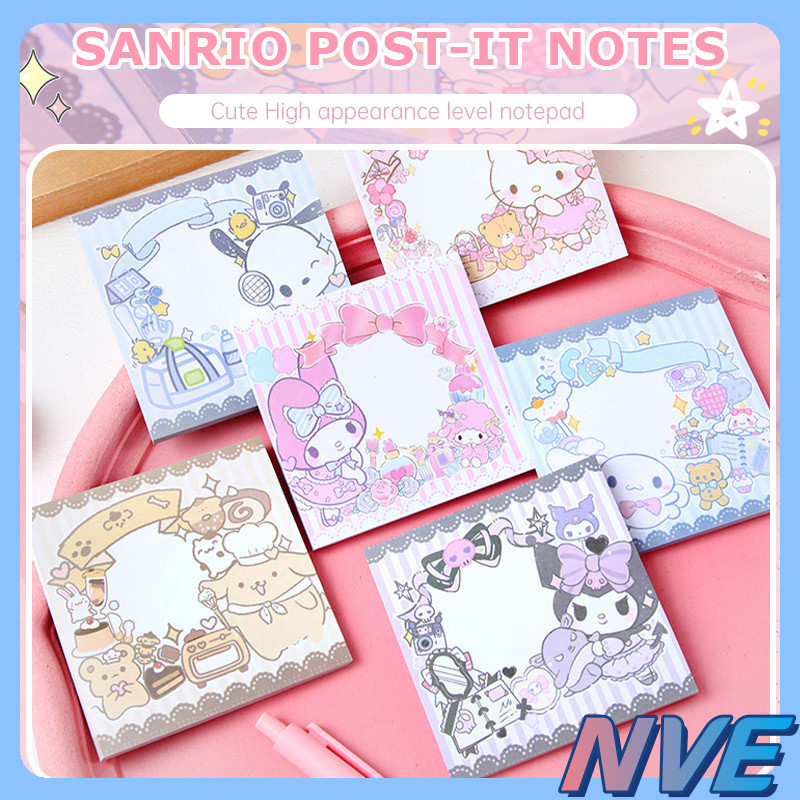 NVE Sanrio Post-it Notes Cute Memo Pad Cartoon Memos Hand Ledger ...