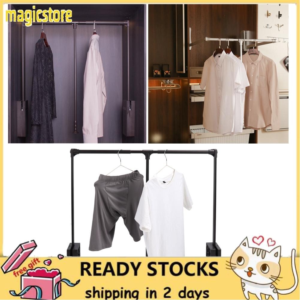 Magicstore Telescopic Pull Down Closet Rod Retractable Wardrobe Lift ...
