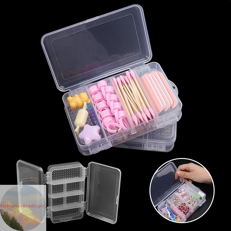 FHPH Double-Layer 10 Grids Nail Art Organizer Box Storage Tool ...