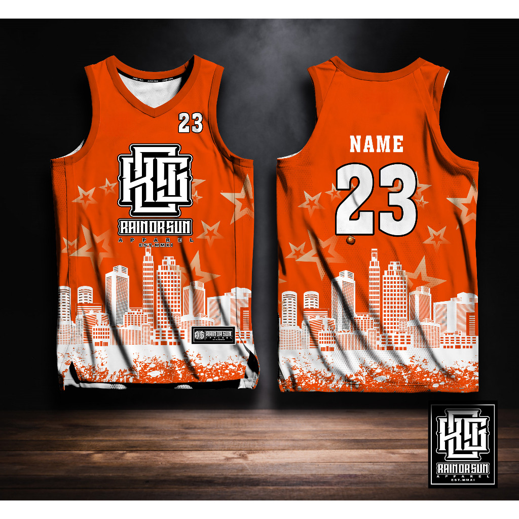 Sublimation Orange And Grey Jersey Orange Sublimation Basketball