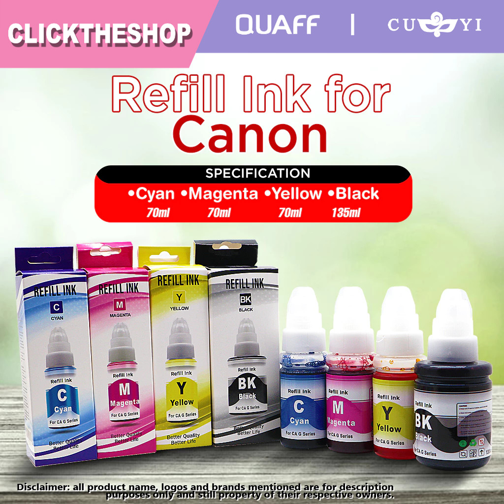 Refill Ink for G-Series Printer G1800 G2800 G3800G G1810 Ink Model ...