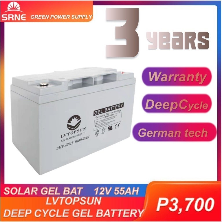 Solar Battery Gel Battery Deep Cycle Vrla Lead Acid 12v 300ah Shopee Philippines 4243