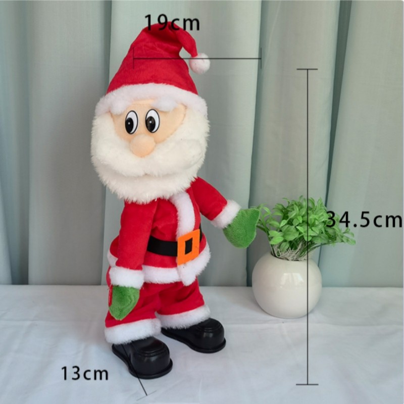 Gfilay Twerking Santa Claus - Dancing Santa With Music Animated Christmas Stuffed Plush Doll
