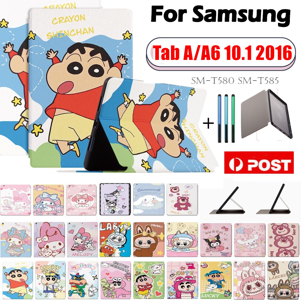 Cute Crayon Shin-chan LABUBU Case For Samsung Galaxy Tab A/A6 10.1 2016 ...