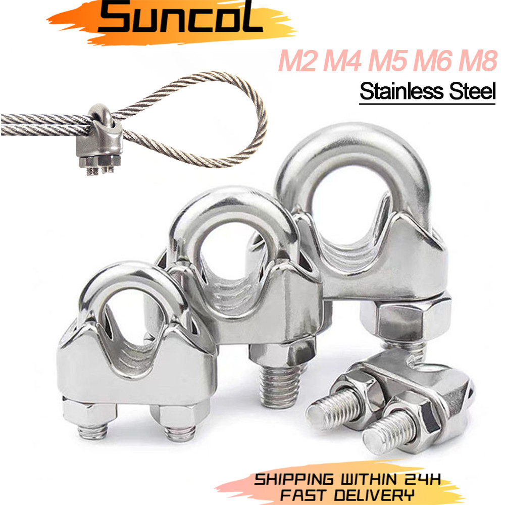 5Pcs Stainless Steel U type Wire Rope Clip M2 M4 M5 M6 M8 M10 M12 Cable ...