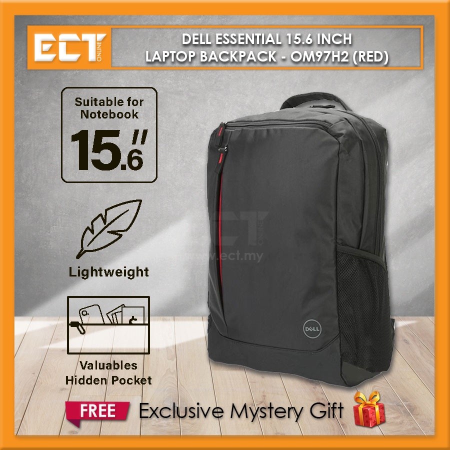 Dell Essential 15.6 inch Laptop Backpack - OM97H2 (Blue / Red) | Shopee ...