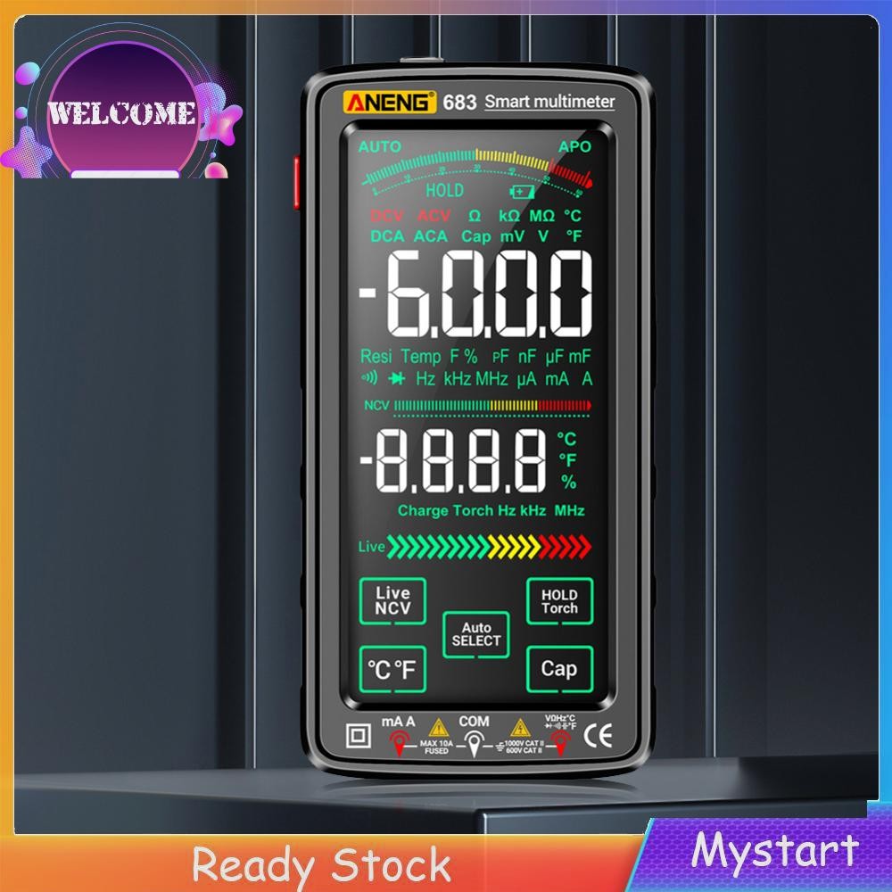 Smart Digital Multimeter 6000 Counts Touch Screen Ammeter Tester ...