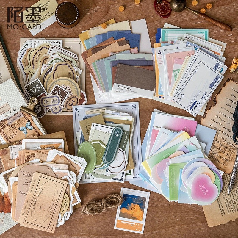 100 Pcs Vintage Scrapbook Supplies Pack for Junk Journal Bullet ...