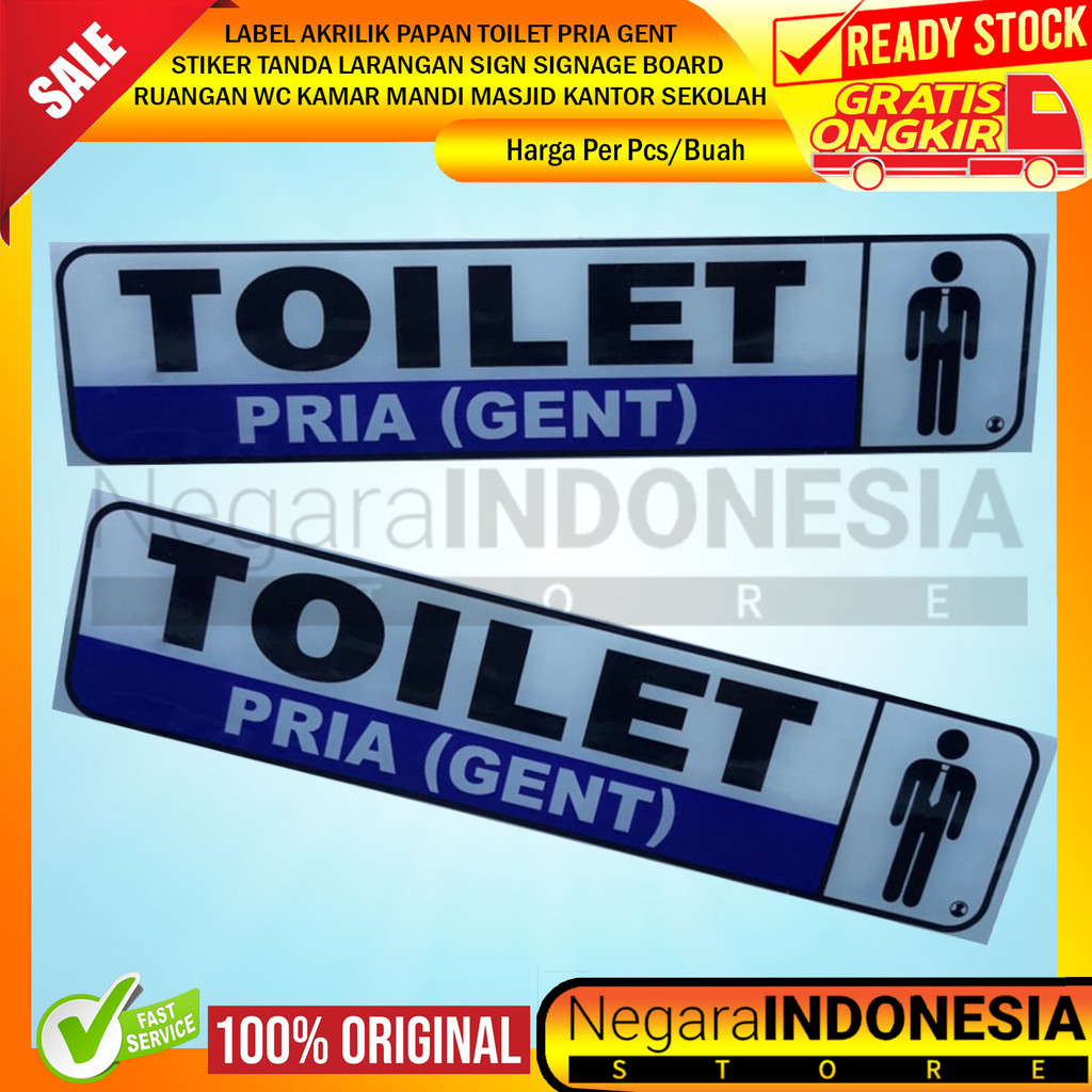 Acrylic Sign Board Label Men's Toilet Board Gent Sticker Landmark ...