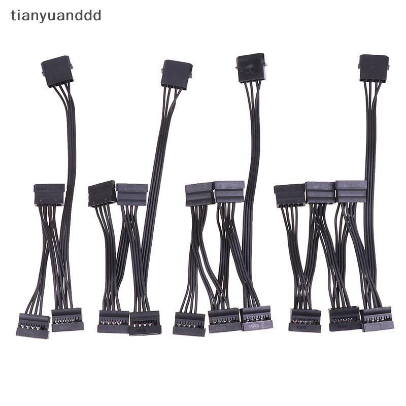 tianyuanddd 4Pin 1 Male To 3/4/5/6 Female Splitter Adapter SATA Power ...