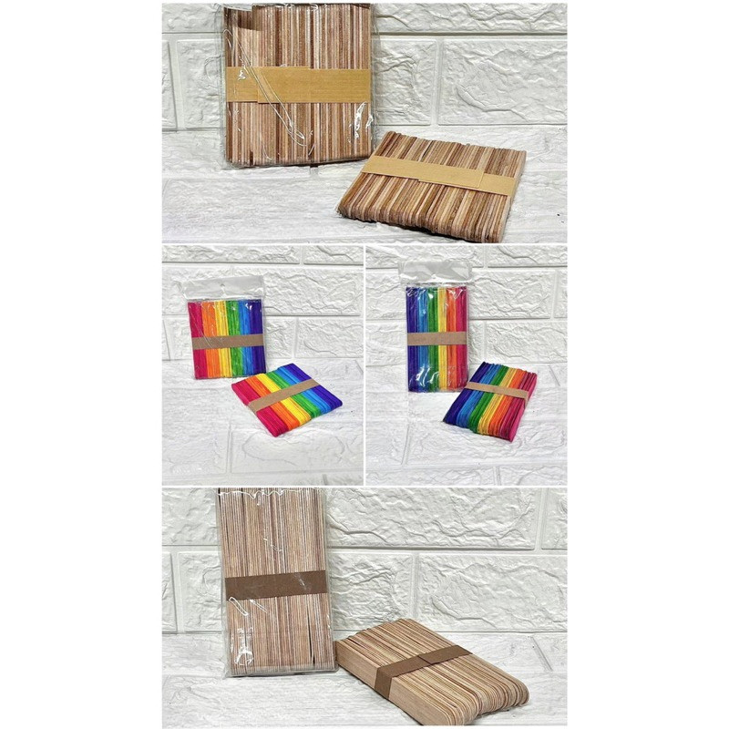 POPSICLE STICK SMALL & BIG SIZE,COLOR PLAIN | Shopee Philippines