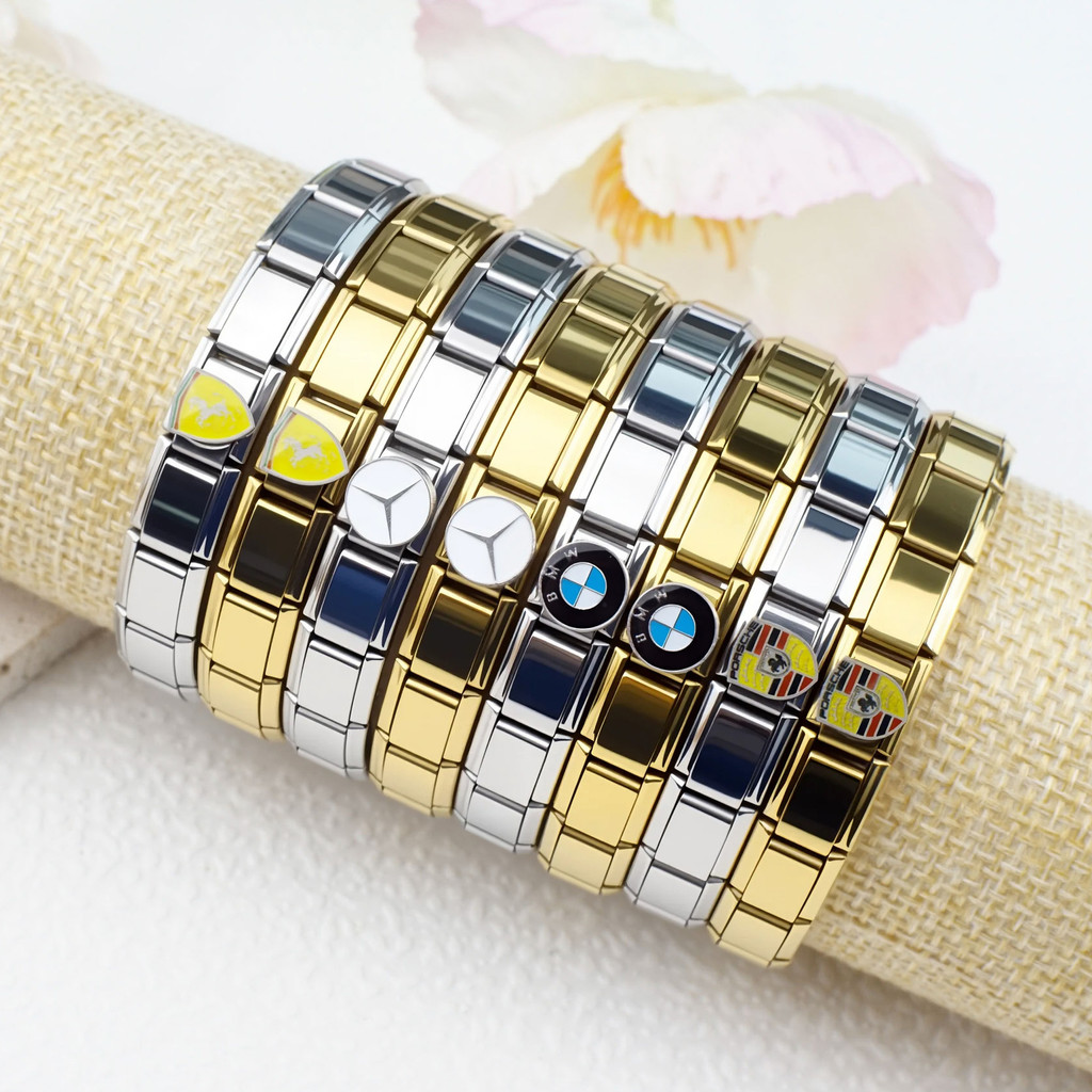 Italian Modular Bracelet Car Logo Bracelet DIY Stretch Bracelet Strap ...