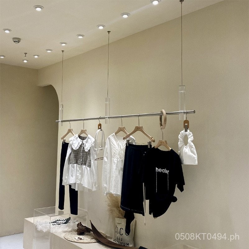 Women's Clothing Store Acrylic Display Rack Side Hanging Stainless ...