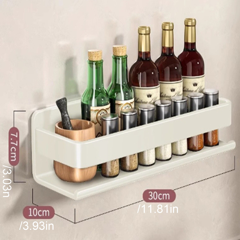 Wall Mounted Kitchen Spice Rack Condiments Organizer Spice Hanging ...