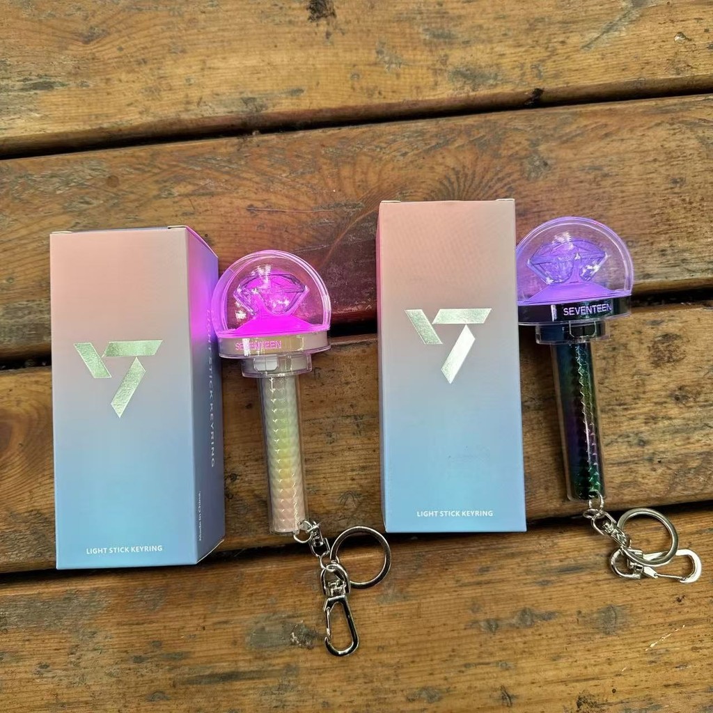 Kpop Seventeen Mini Lightstick Keyring Newly Upgraded Color Box ...