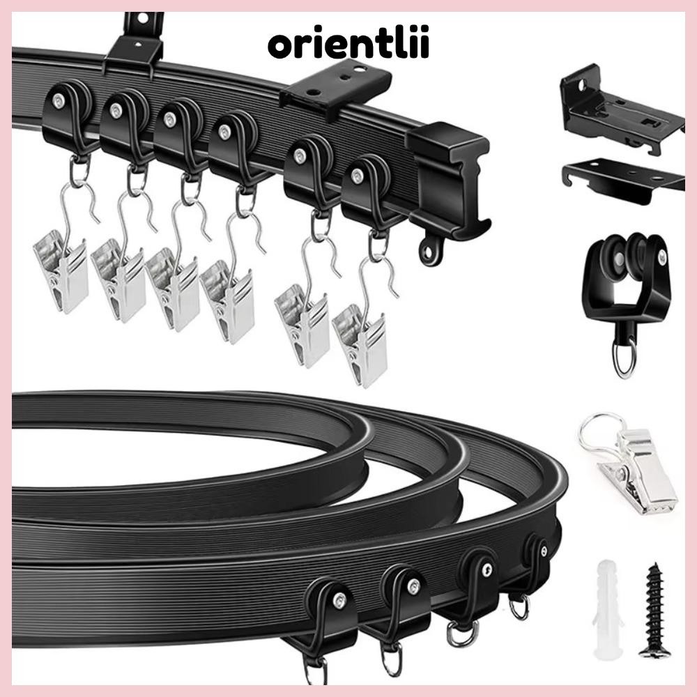 ORIENTLEE Curtain Track, U-shaped 2/ Curtain Rail, Durable Flexible ...