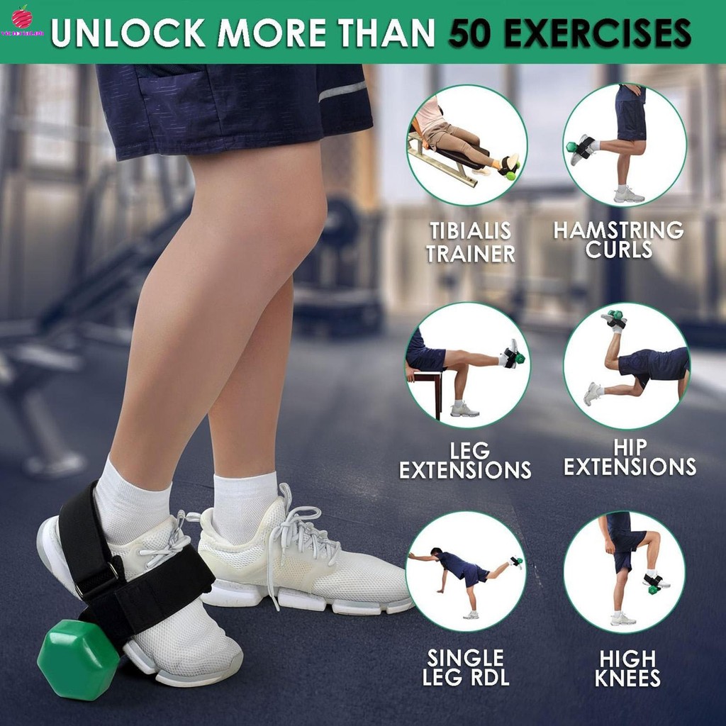 Tibialis Trainer Strap Dumbbell Ankle Straps Sturdy Durable Dumbbell ...
