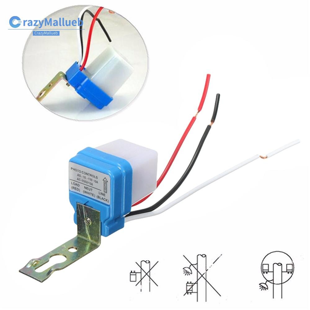 Automatic Auto On Off Photocell Switch DC 12/24V AC 110/220V Light ...